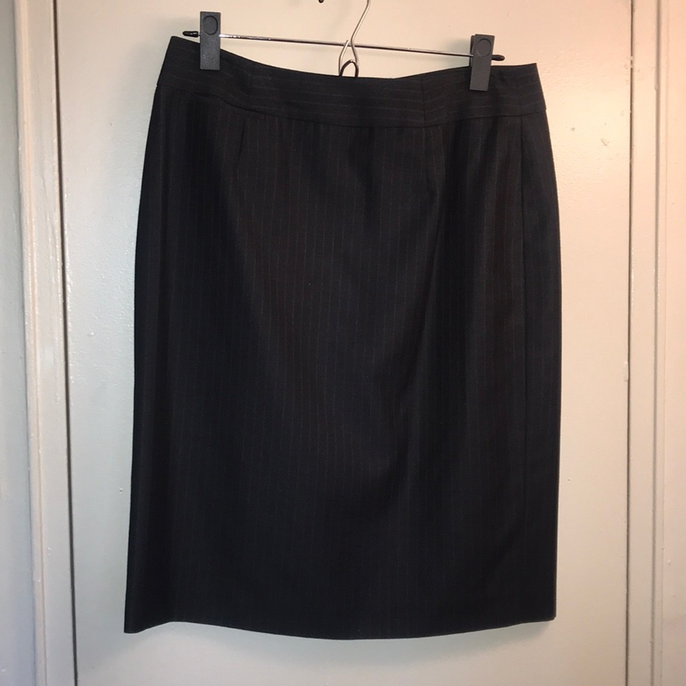 Calvin Klein dark grey pin stripe suit skirt